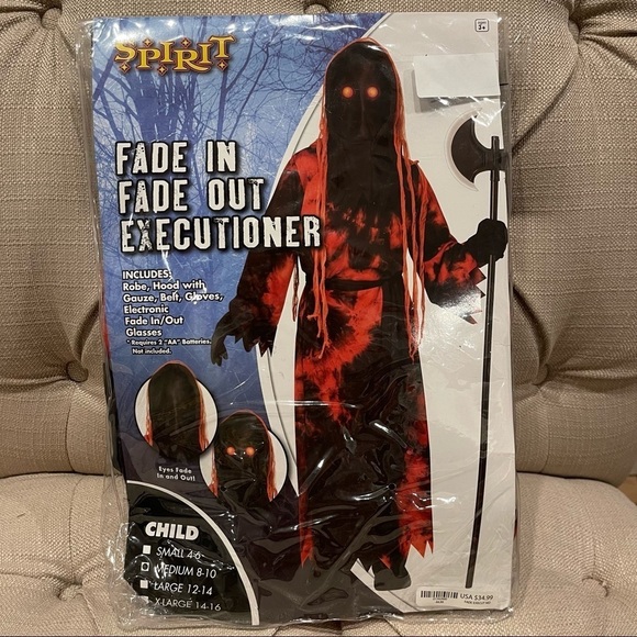 AF: Spirit Costume Fade Eye Executioner Childrens Medium 8-10 - Picture 1 of 7